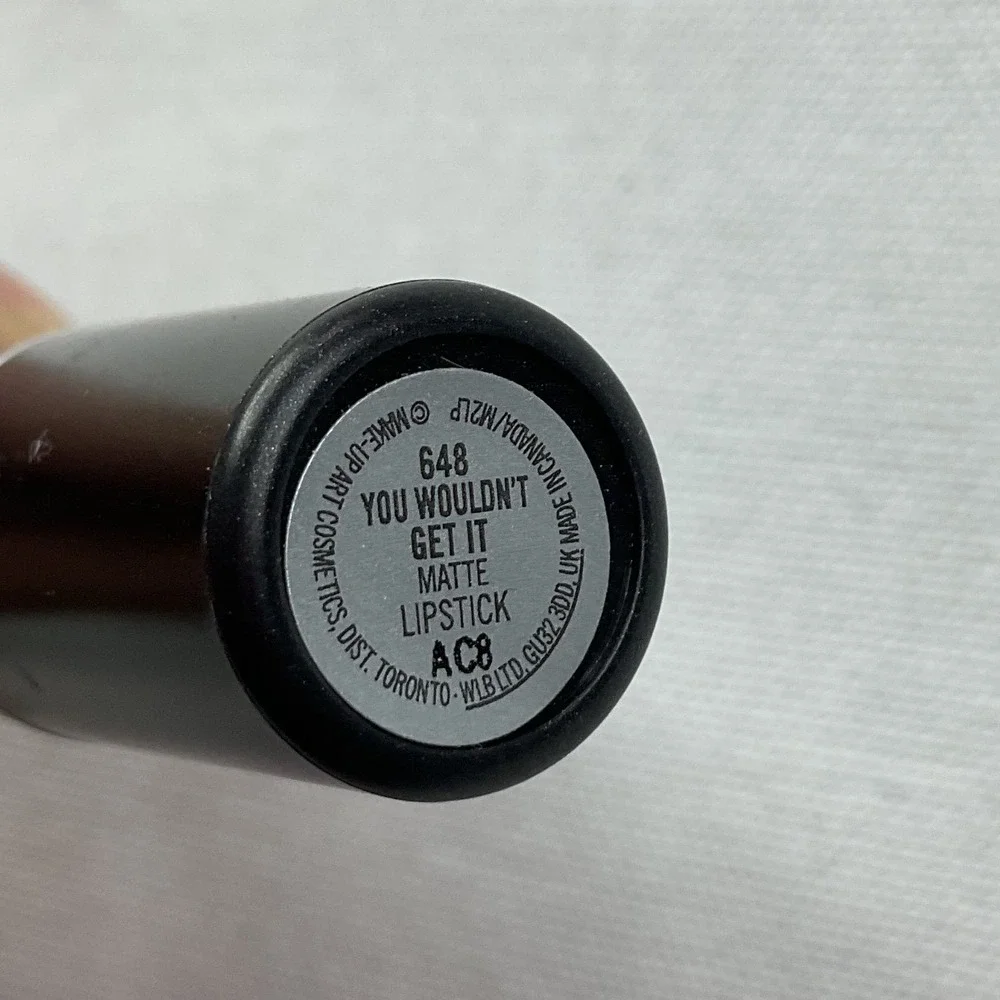 MAC Matte Lipstick 648 You Wouldn't Get It Pink Mauve 0.10oz 3g AC8